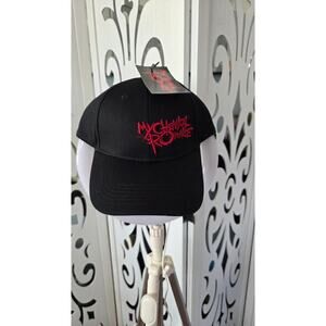 My Chemical Romance Snapback Hat Black Red Logo NWT Official Rock Off Warner MCR